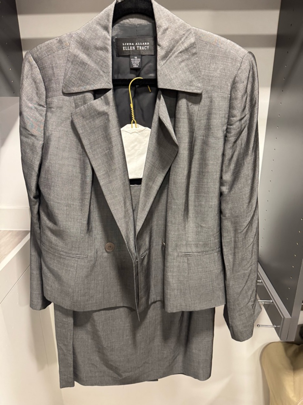 Ellen Tracy Gray two piece women’s suit.